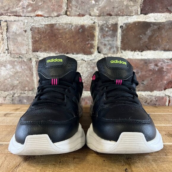 Adidas Strutter Shoes Leather Core Black Green ART EG8368 Womens Size US 9.5 - Picture 2 of 9